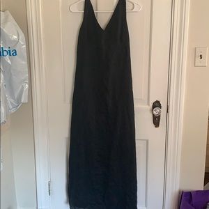 Black linen Maxidress